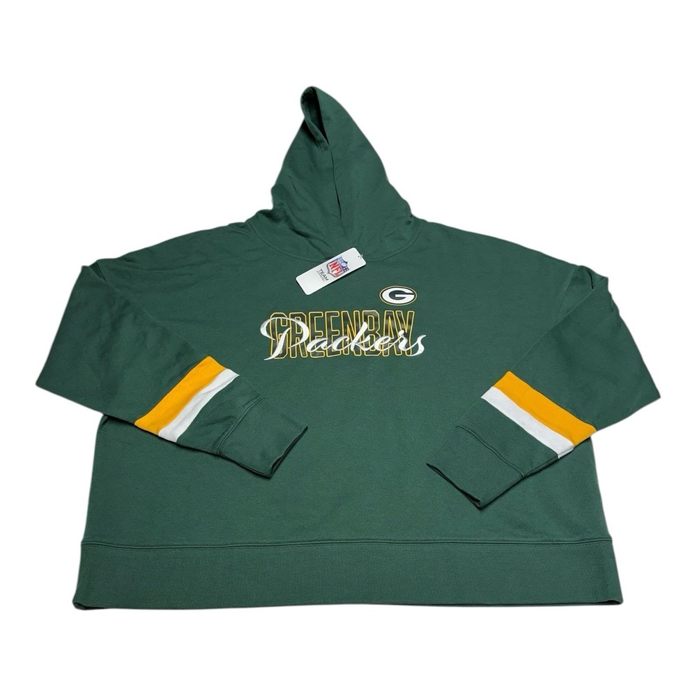 NFL Green Bay Packers Hoodie Womens‎ XXL Pullover Sweatshirt Hooded Football NWT
